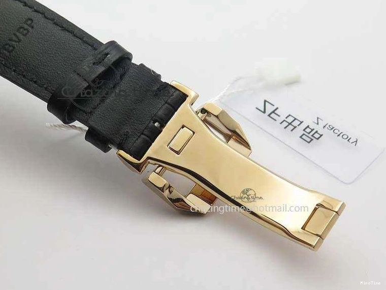 MIROTIME 0325 Classic Portuguese IW371482 ZF 1:1 Best Edition RG Gray Dial Gold Markers On Black Leather Strap A 7265